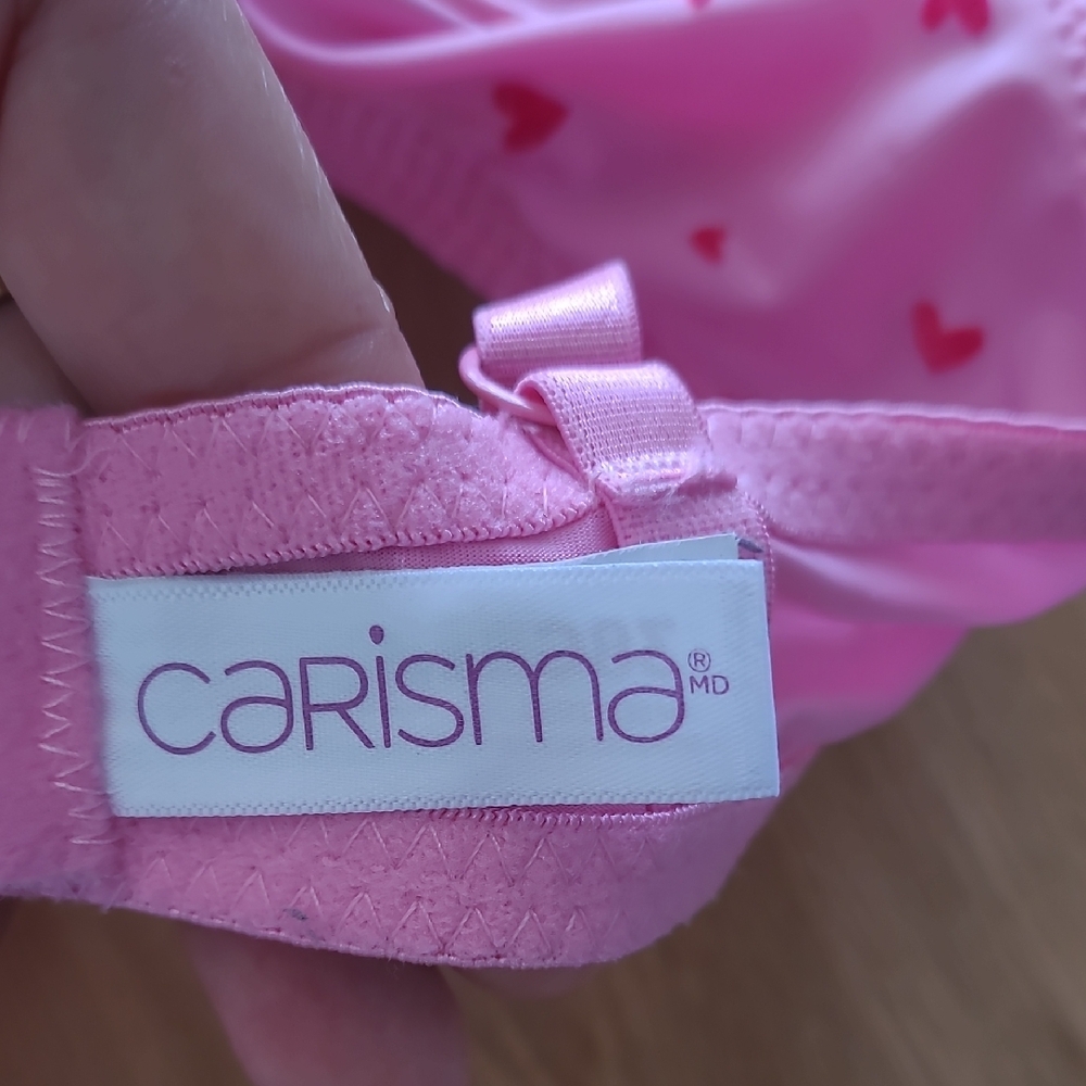 Charisma Pink Heart Print Bra - Picture 2 of 4